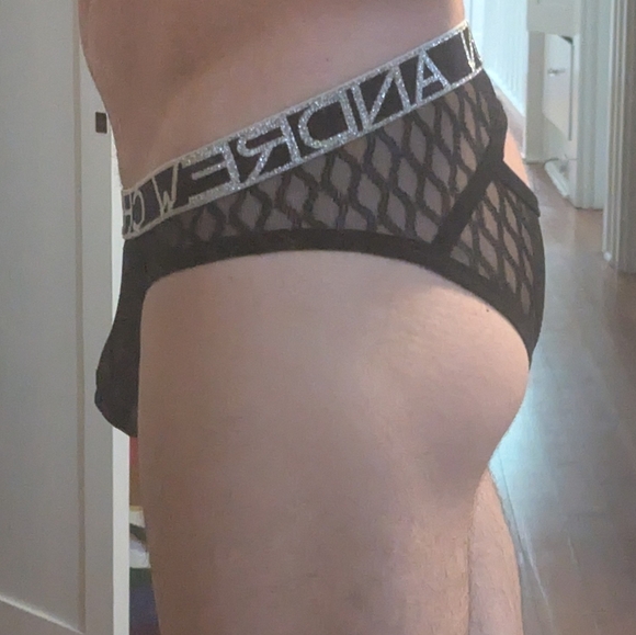 Andrew Christian Large Black Lace Sheer - Picture 5 of 6